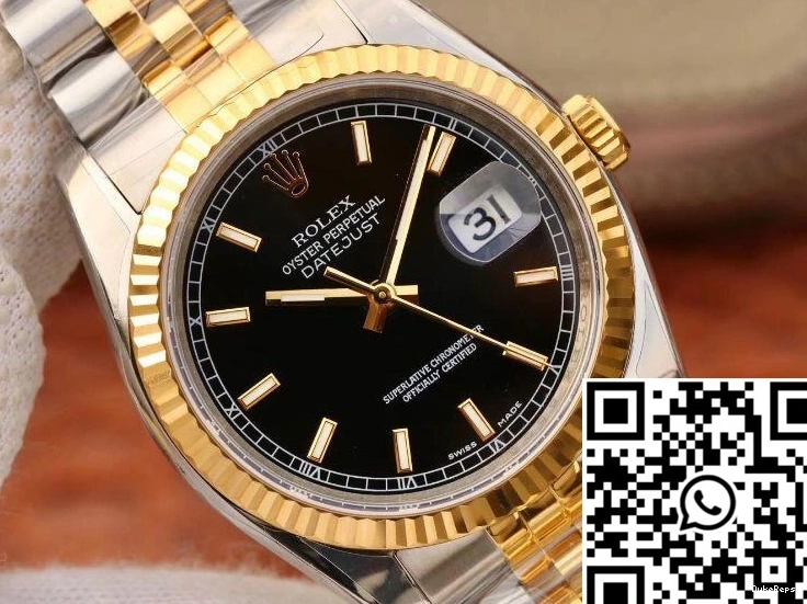 Datejust Factory 36mm AR Rolex Black Dial 126233 1101